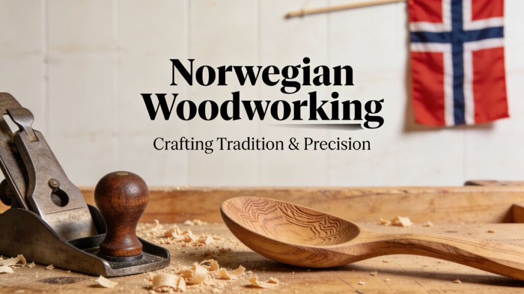 Norwegian woodworking tools and hand carved wooden spoon project for beginners