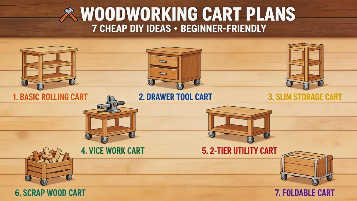 Woodworking Cart Plans: 7 Cheap DIY Ideas That Any Beginner Can Build
