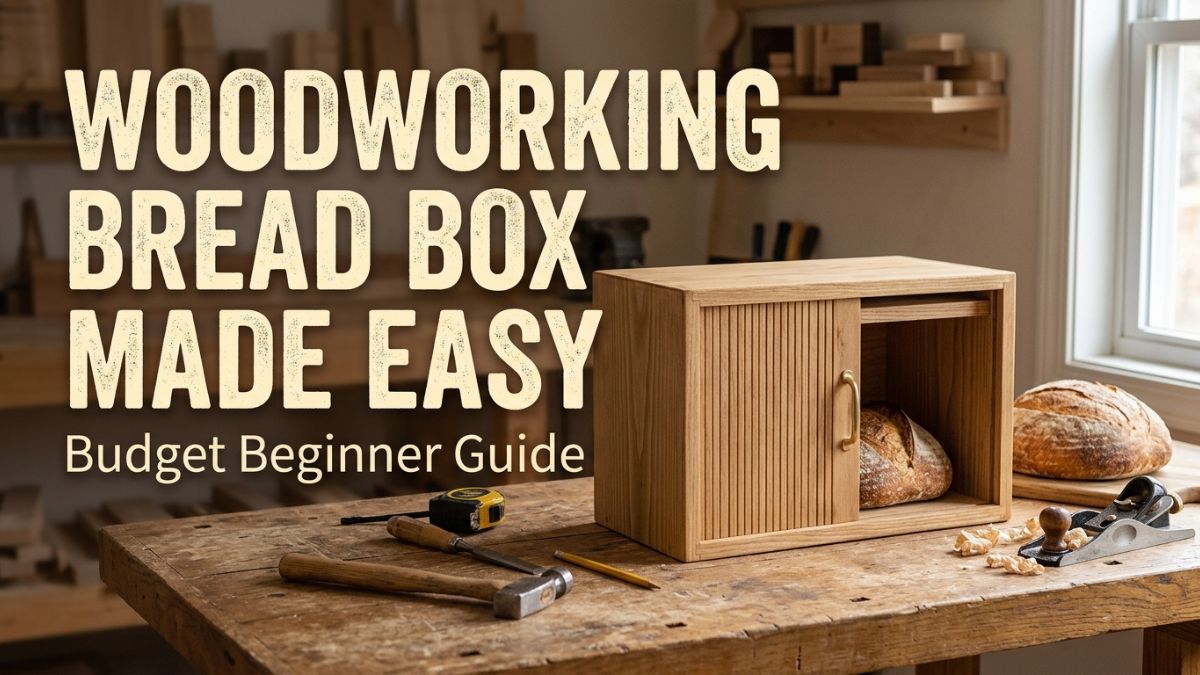 woodworking bread box diy build for beginners on workbench