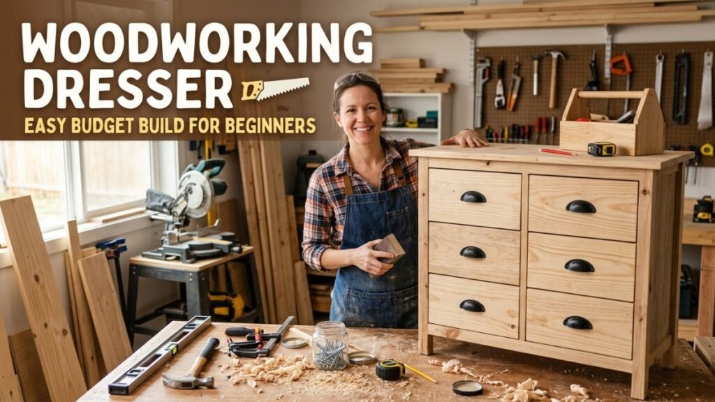 woodworking dresser DIY build beginner budget plywood pine step by step guide