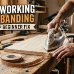 woodworking edge banding applied on plywood edge by beginner