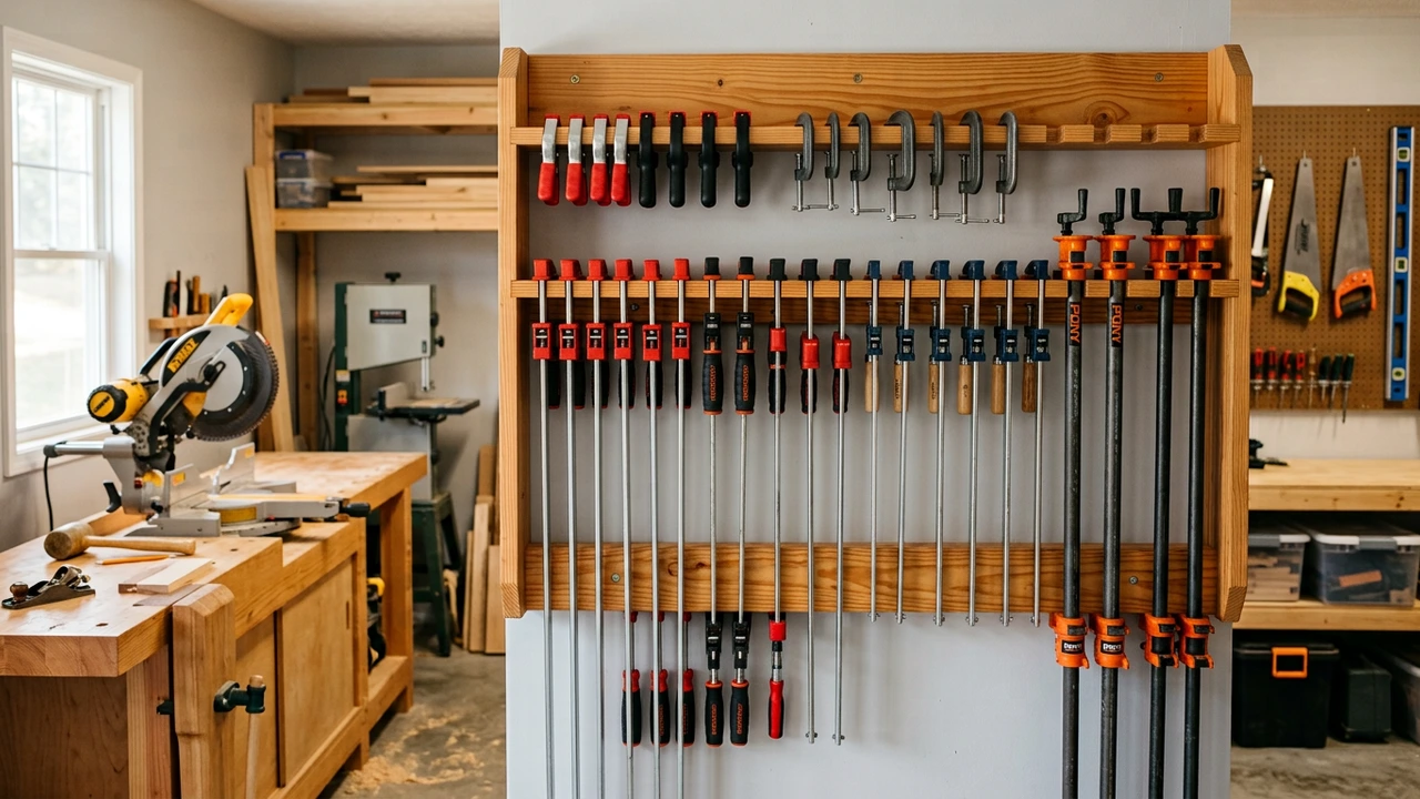 How to Build a Wood Clamp Rack Easily