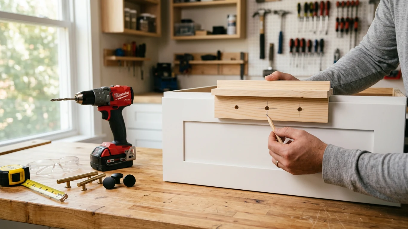 How to Make a Jig for Cabinet Knobs the Easy Way