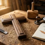 christian woodworking business names handmade wooden cross and tools