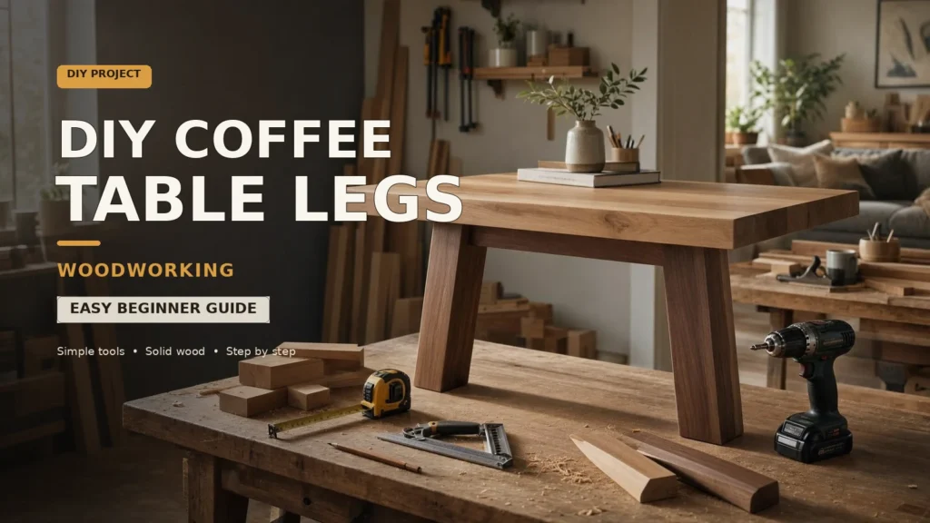 DIY Coffee Table Legs Woodworking Easy Beginner Guide